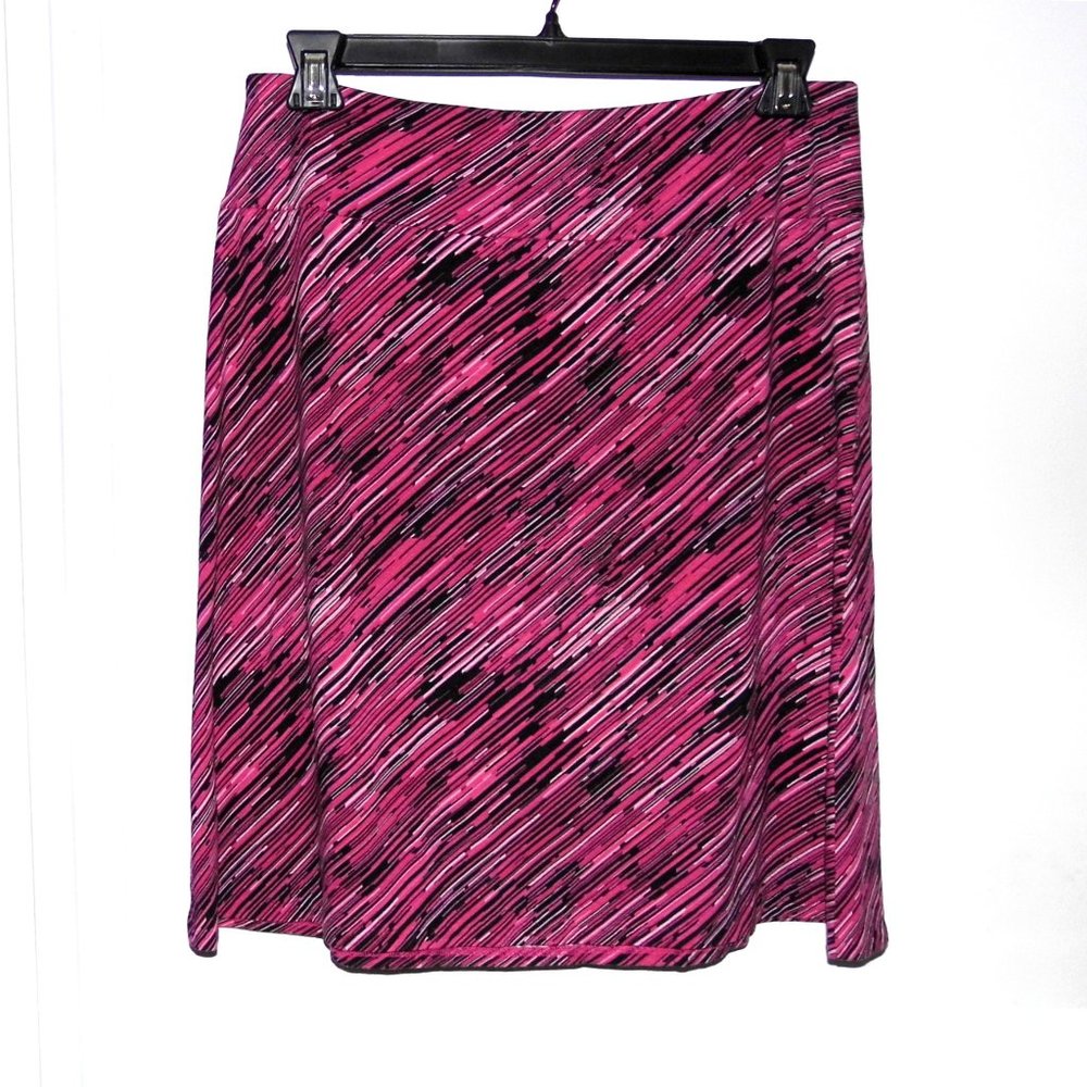 New York & Co A-line printed Soft skirt size L - Picture 7 of 8